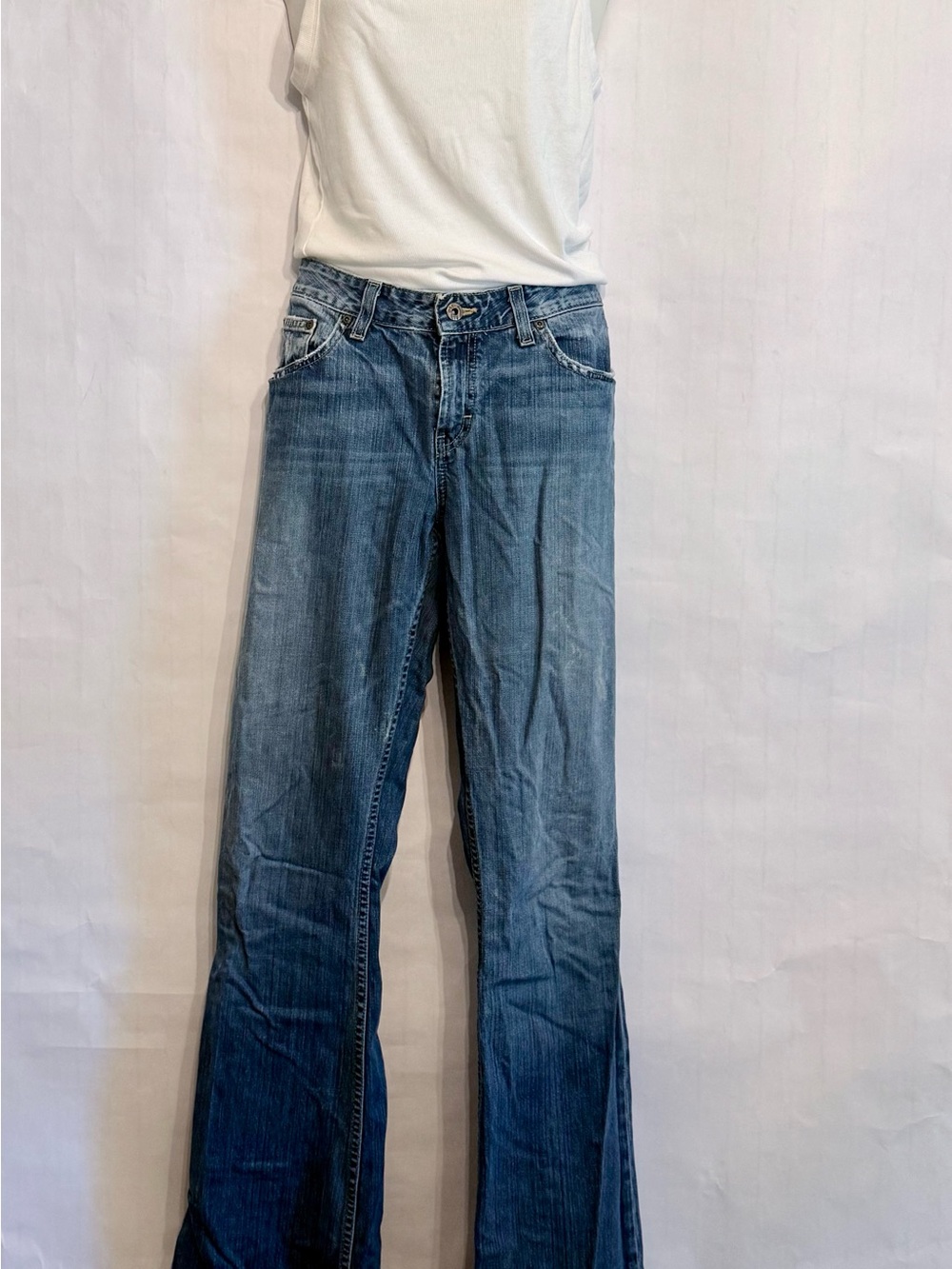 Buckle Women's Faded Blue Flare Jeans